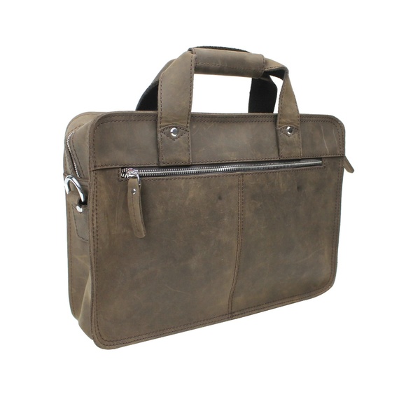 Full Grain Leather Messenger Laptop Bag LM53DB Laptop Bags